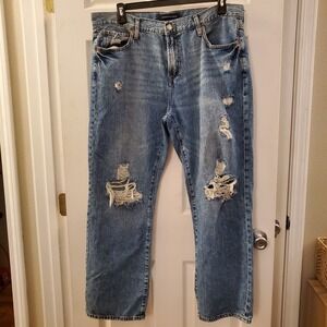 Aeropostale mens jeans sz 38/32 (inseam actual 30) straight distressed worn look